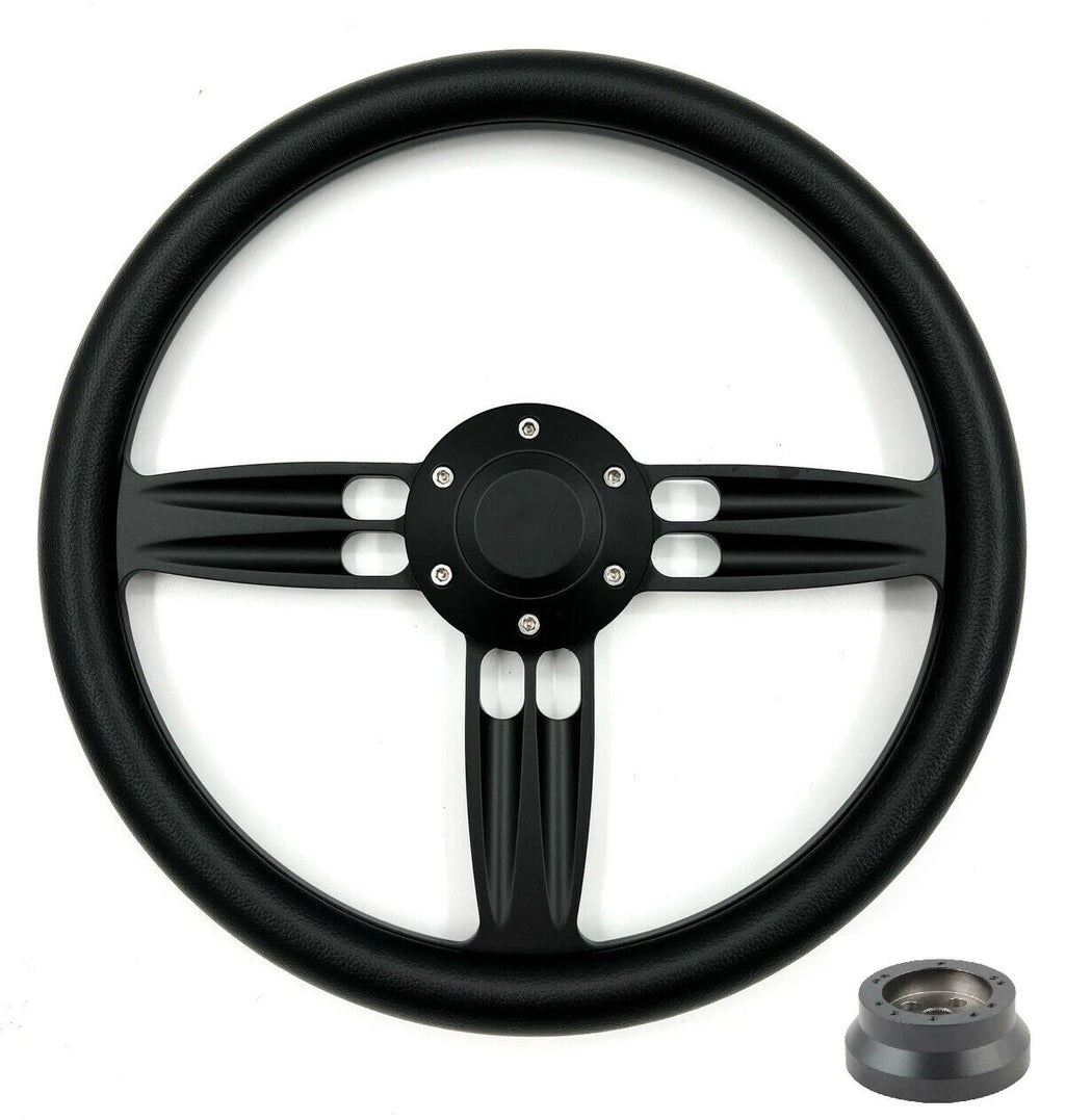 Double Barrel Steering Wheel Adapter for 14 Inch Black Steering Wheel (A01)