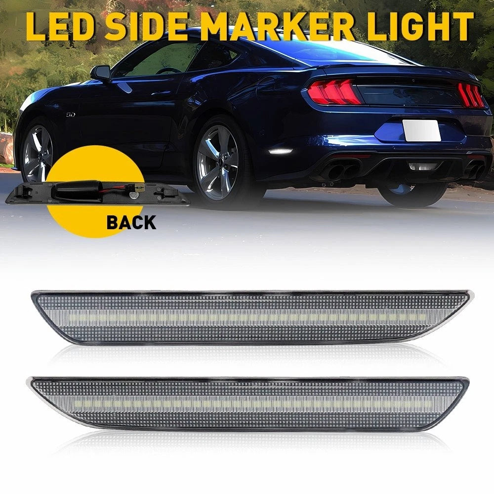 LED Rear Bumper Side Marker Lights for Ford Mustang (2015–2022)