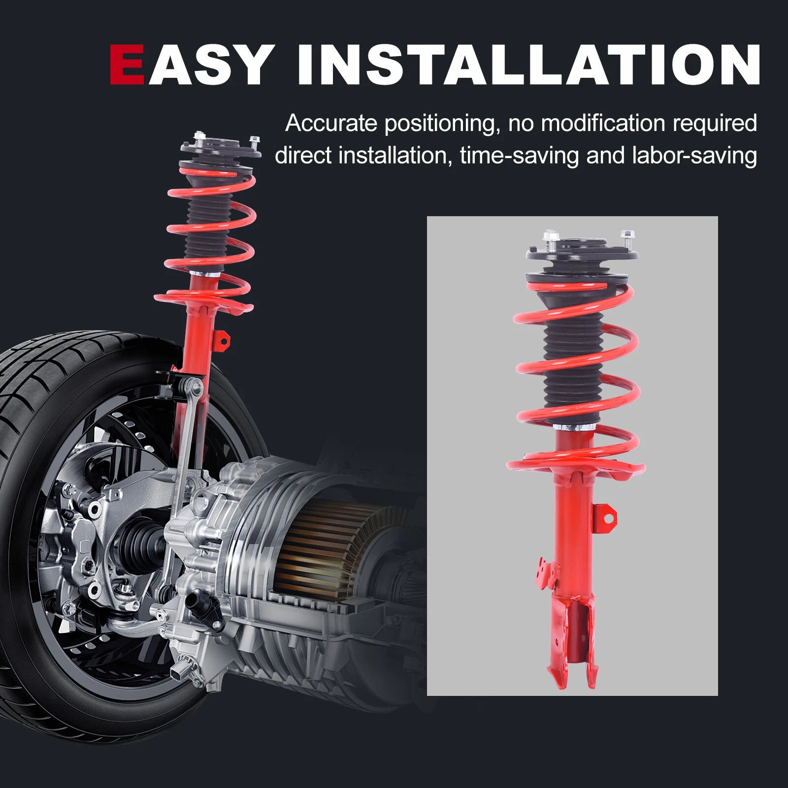 Pair Front Struts with Coil Spring Assembly for Toyota Corolla (2014-2019)