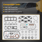 Set of 2 HS9123PT MLS Cylinder Head Gasket for Honda Civic CRX (1988–1995)