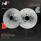 Front Drilled Brake Rotors for Jeep Compass Renegade Chrysler 200 Dodge (2017–2023)