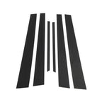 Set of 6 Door Pillar Window Trim for Mitsubishi Lancer (2002–2007) Black