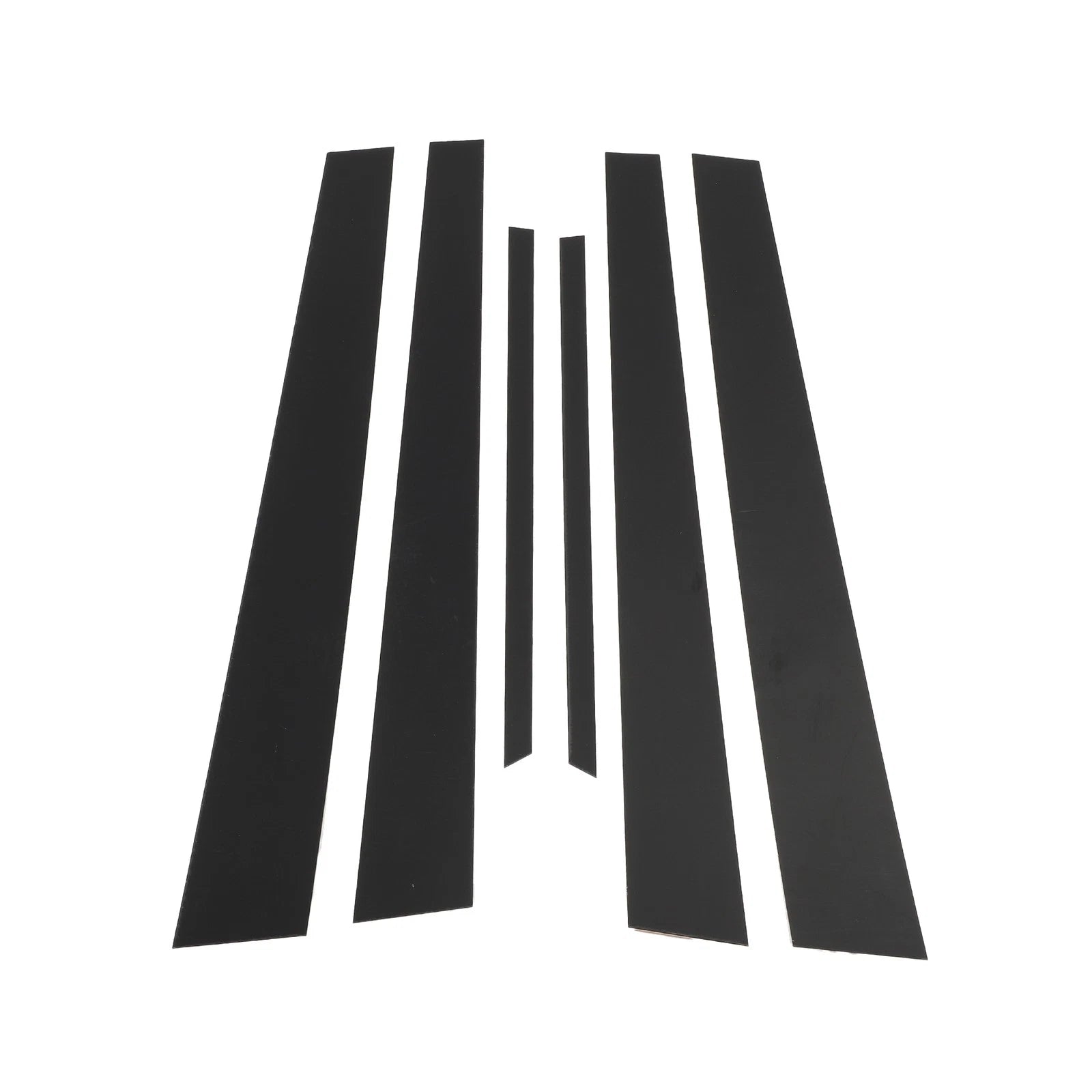 Set of 6 Door Pillar Window Trim for Mitsubishi Lancer (2002–2007) Black