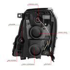 OE Style Projector Headlight for Cadillac Escalade ESV EXT (2007–2014)