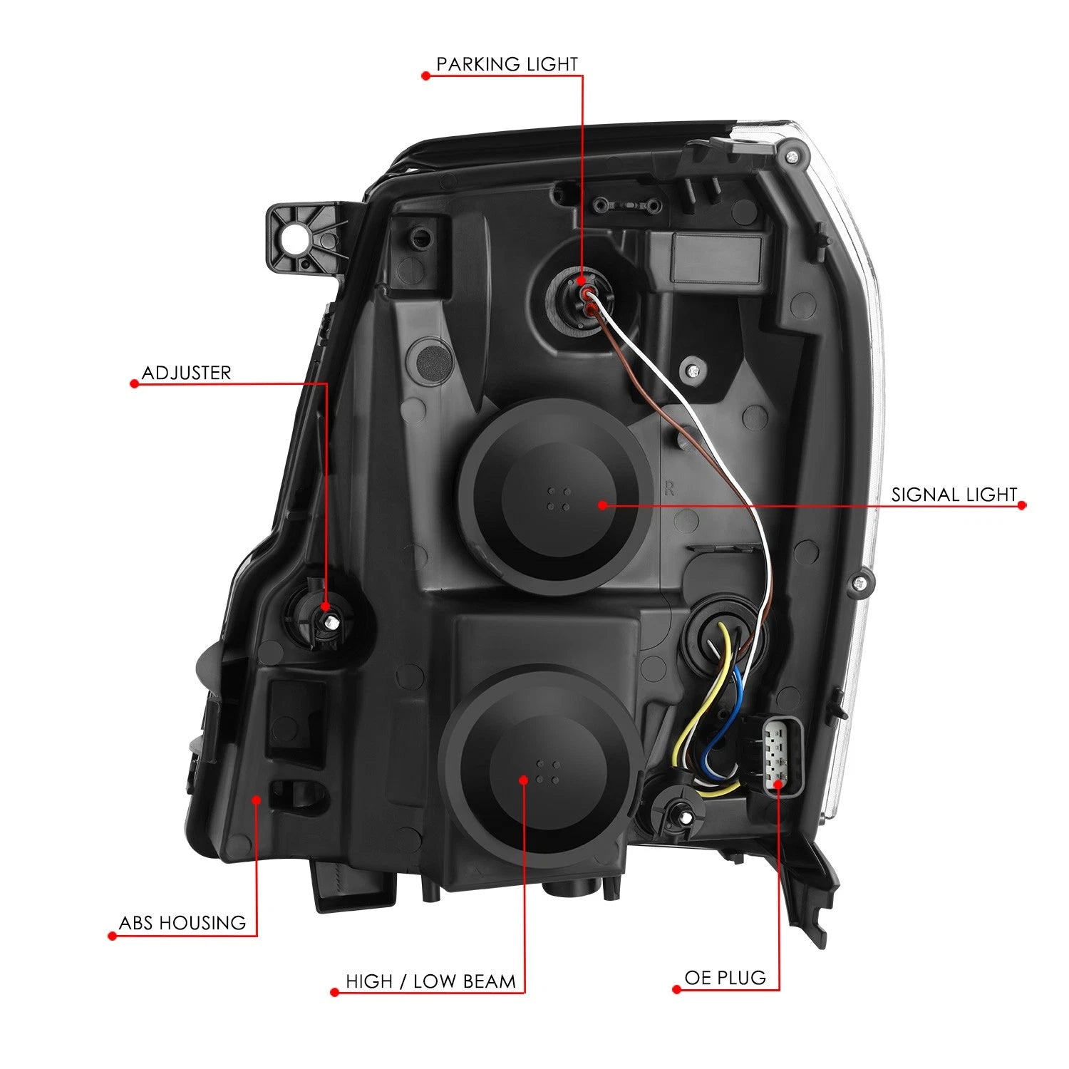 OE Style Projector Headlight for Cadillac Escalade ESV EXT (2007–2014)
