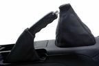 Set of 2 Manual & E Brake Boots for Honda Prelude (1997–2001) Black Synthetic Leather