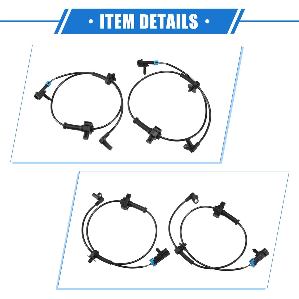 2 Pcs ABS Wheel Speed Sensor for Chevrolet Avalanche (2002–2013)