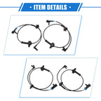 2 Pcs ABS Wheel Speed Sensor for Chevrolet Avalanche (2002–2013)