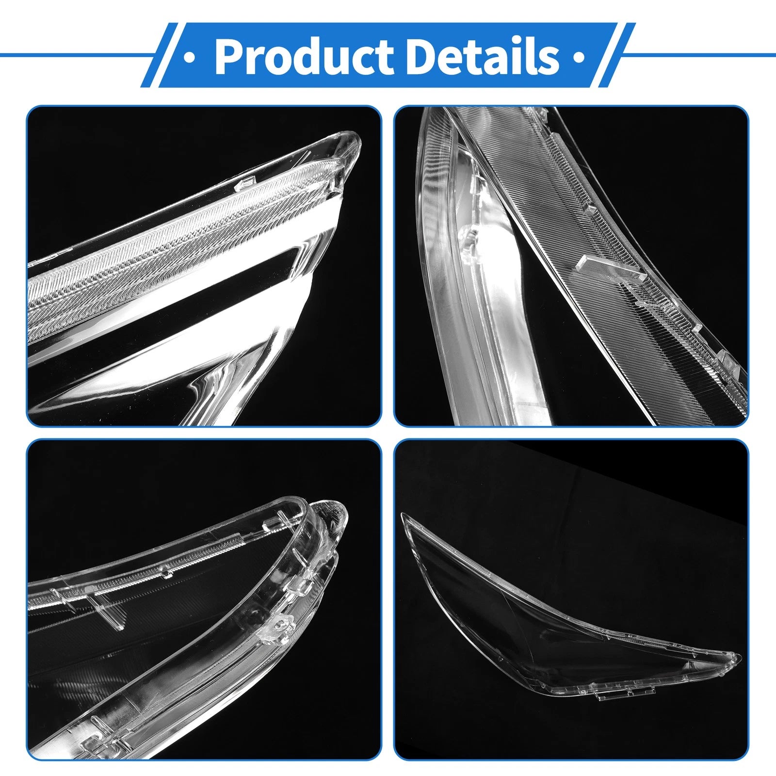 Headlight Lens Cover for Hyundai Sonata (2011–2014) PC Clear