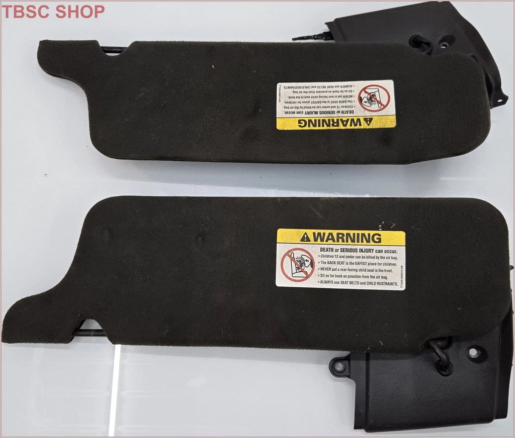 Set of 2 Sun Visors for Ford Mustang (1994–2004) Black Cloth