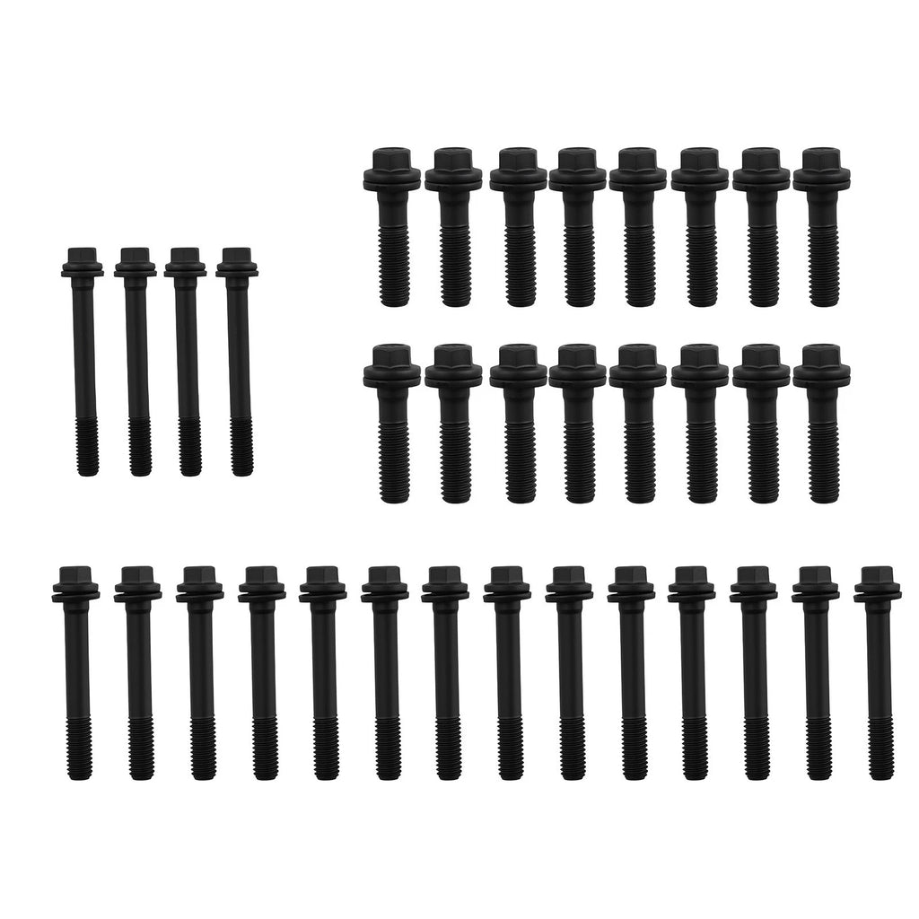 34pcs Cylinder Head Bolts for Chevy SBC 350/283/302/305/307/327/383/400 (1960–2002)