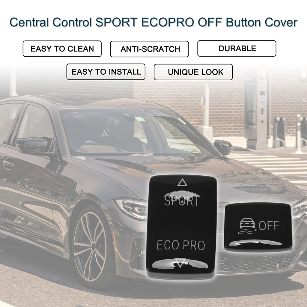 Set of 2 Central Control Sport EcoPro Off Button Covers for BMW 1 2 3 4 Series