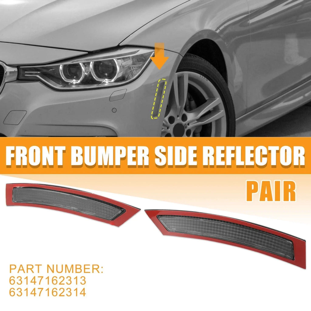 Pair Front Bumper Reflector Side Marker for BMW E92 E93 Clear (2007-2012)