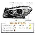 Halogen Headlight with Bulb for BMW 5 Series 528i 535i F10 (2011–2013)