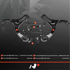 Set of 8 Front Control Arms & Sway Bars for Kia Rio/Rio5 (2006–2011)