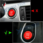 Red Engine Start Stop Push Button Cover Trim for BMW (2010-2019)