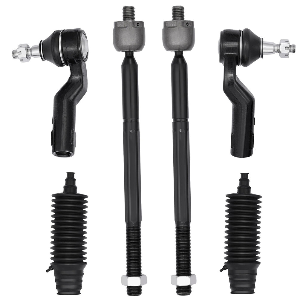 Inner Outer Tie Rod End Set & Steering Rack Boot Kit for Mazda 3 2010–2017