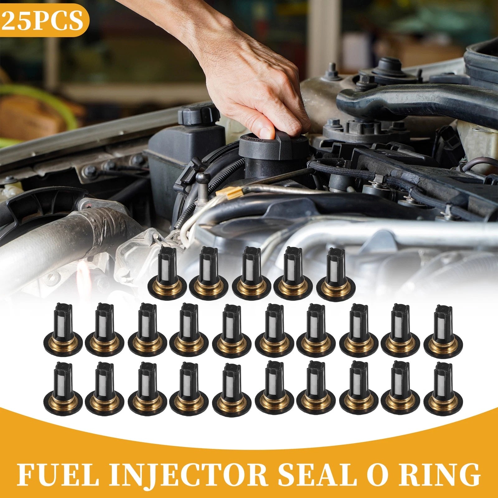 25 Pcs Fuel Injector Filter Basket for Honda 