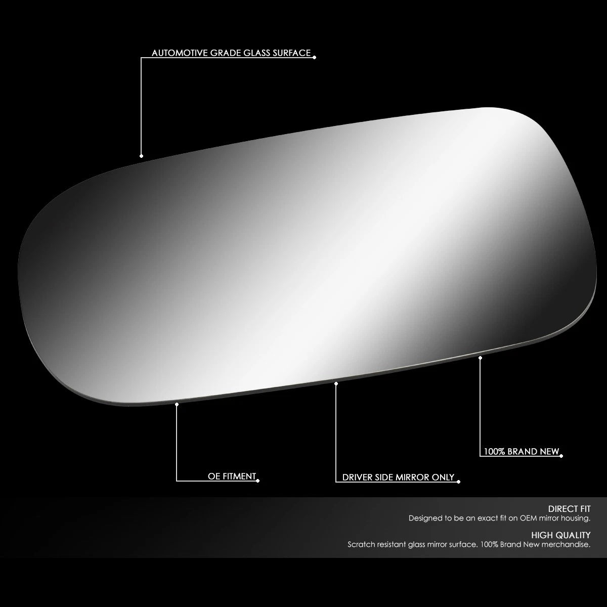 Left Side Door Rear View Mirror Glass for Venture/Montana (1999–2004)