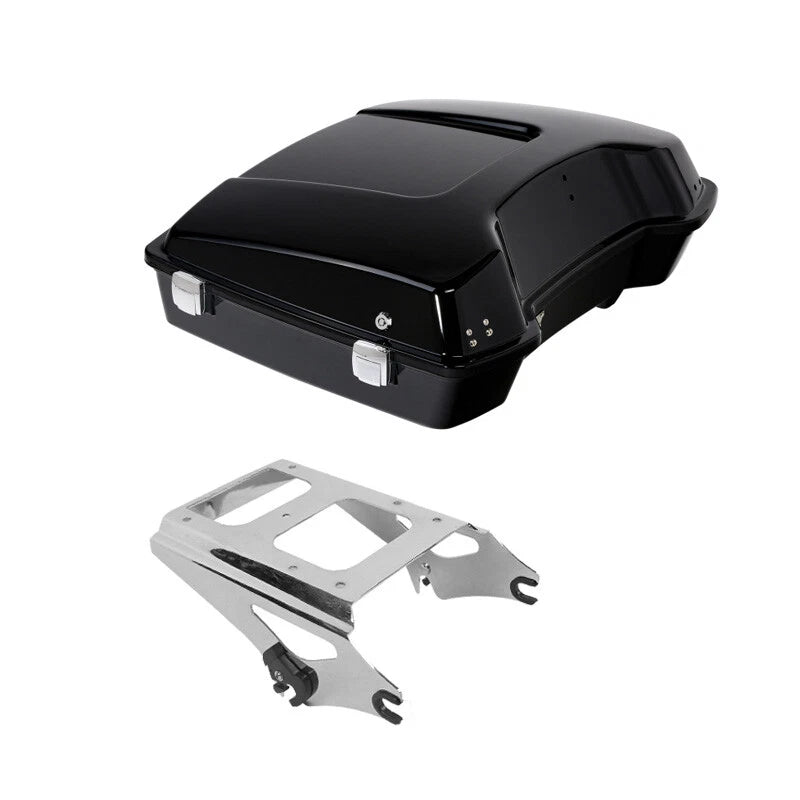 2X Razor Trunk Chrome Two Up Mount Rack for Harley Touring (2009–2013)
