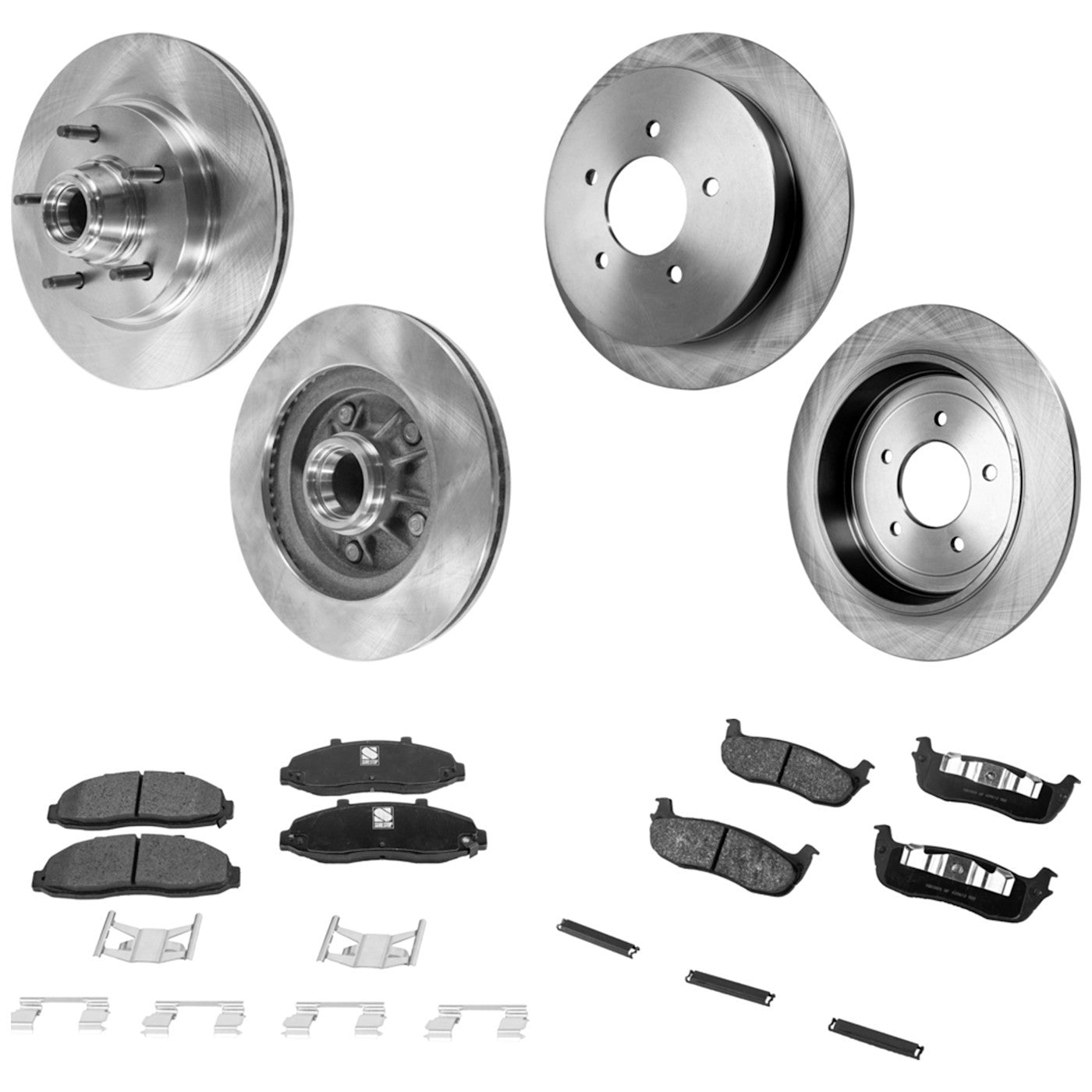 Brake Disc and Semi-Metallic Pad Kit for Ford F-150 (1999)