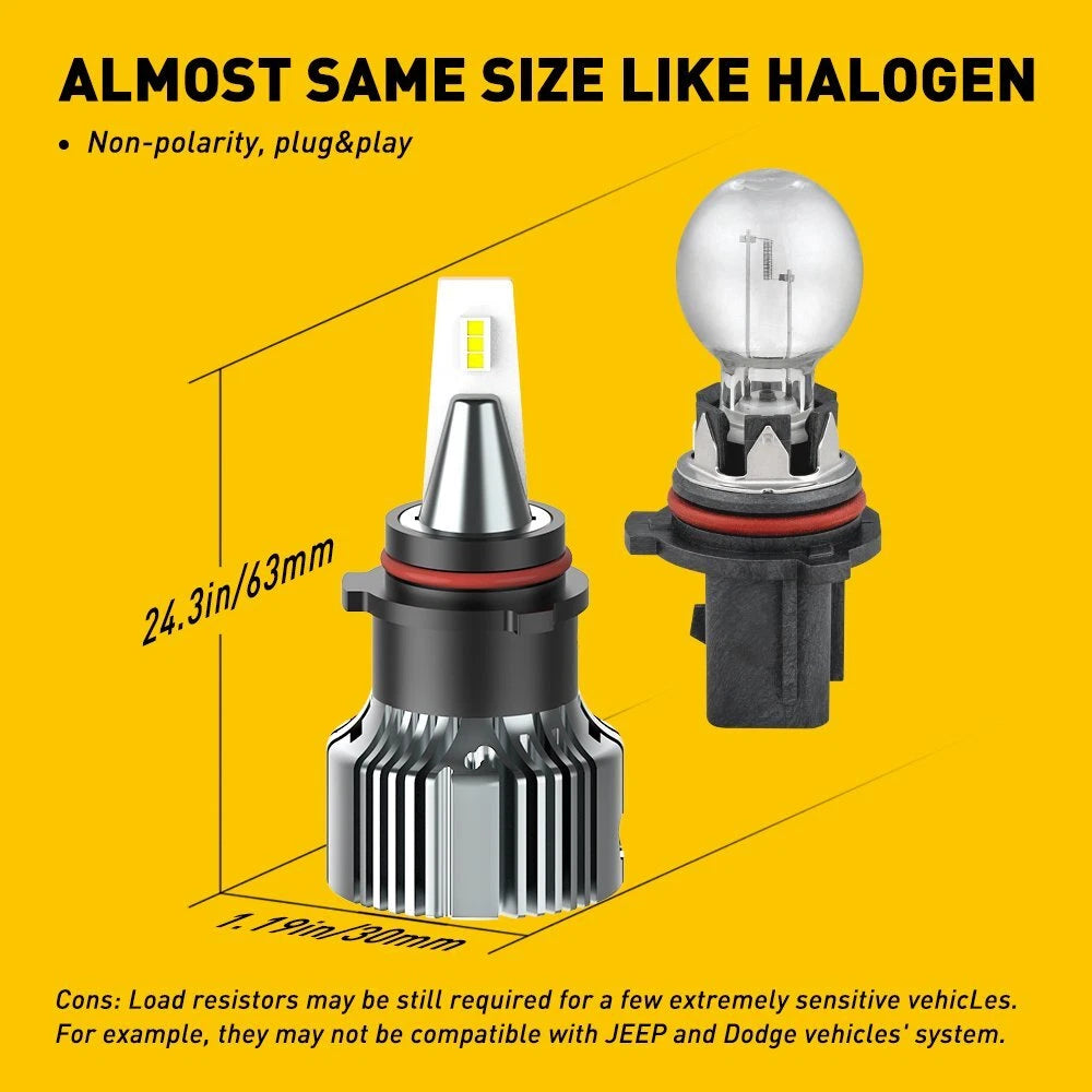 2X LED Fog Light Bulb for Chevy Tahoe Suburban Yukon XL (2015–2020)