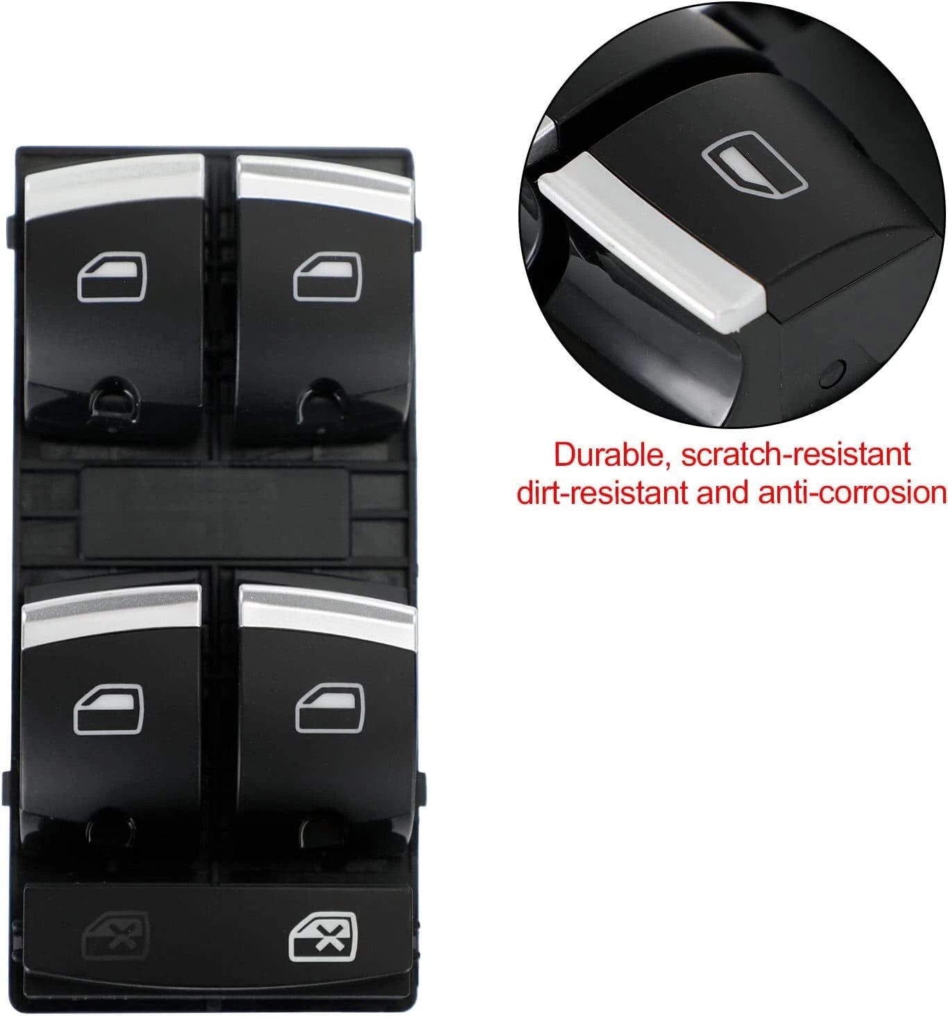 Driver Power Window Switch for Audi A3 Q7 A4 S4 A6 RS3 S3 (2003–2013) 4F0959851H