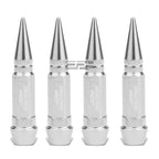 Set of 4 Silver 60mm Universal Tire Rim Air Port Dust Cover Valve Caps