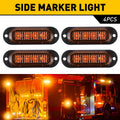 Set of 4 Amber 4LED Side Marker Lights for RV Truck Trailer (US)