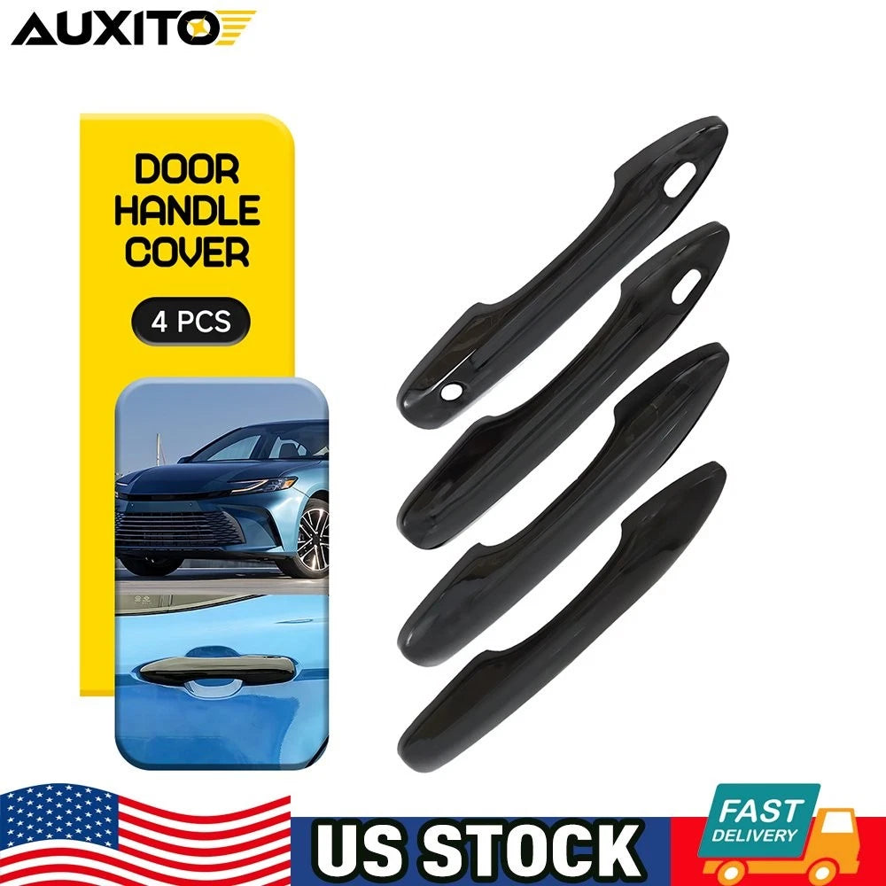 Set of 4 Gloss Black Door Handle Cover Caps for Toyota Camry (2018–2025)