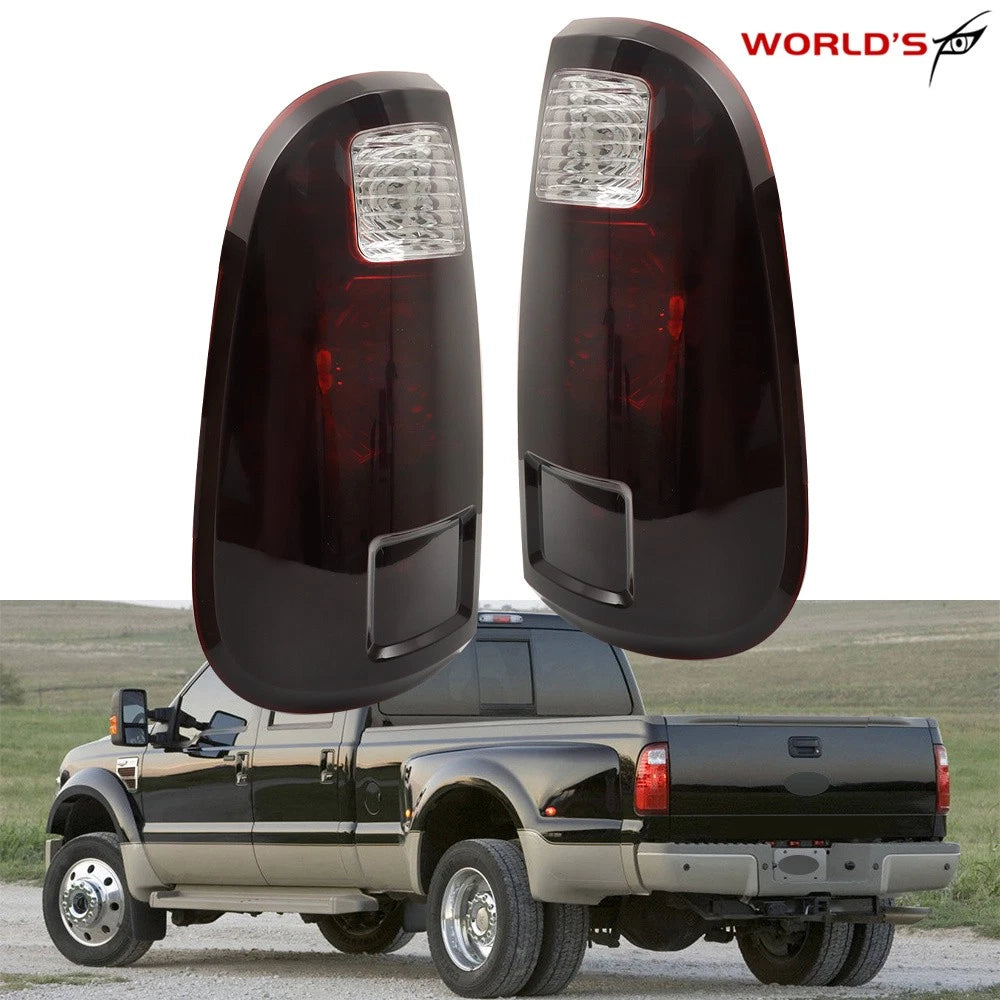 Set of 2 Smoke Tail Lights for Ford F-250 F-350 F-450 F-550