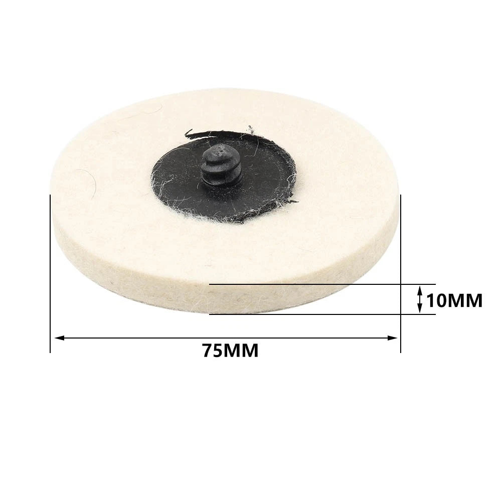 Set of 4 Wool Felt Polishing Wheels for Universal Polisher (3")