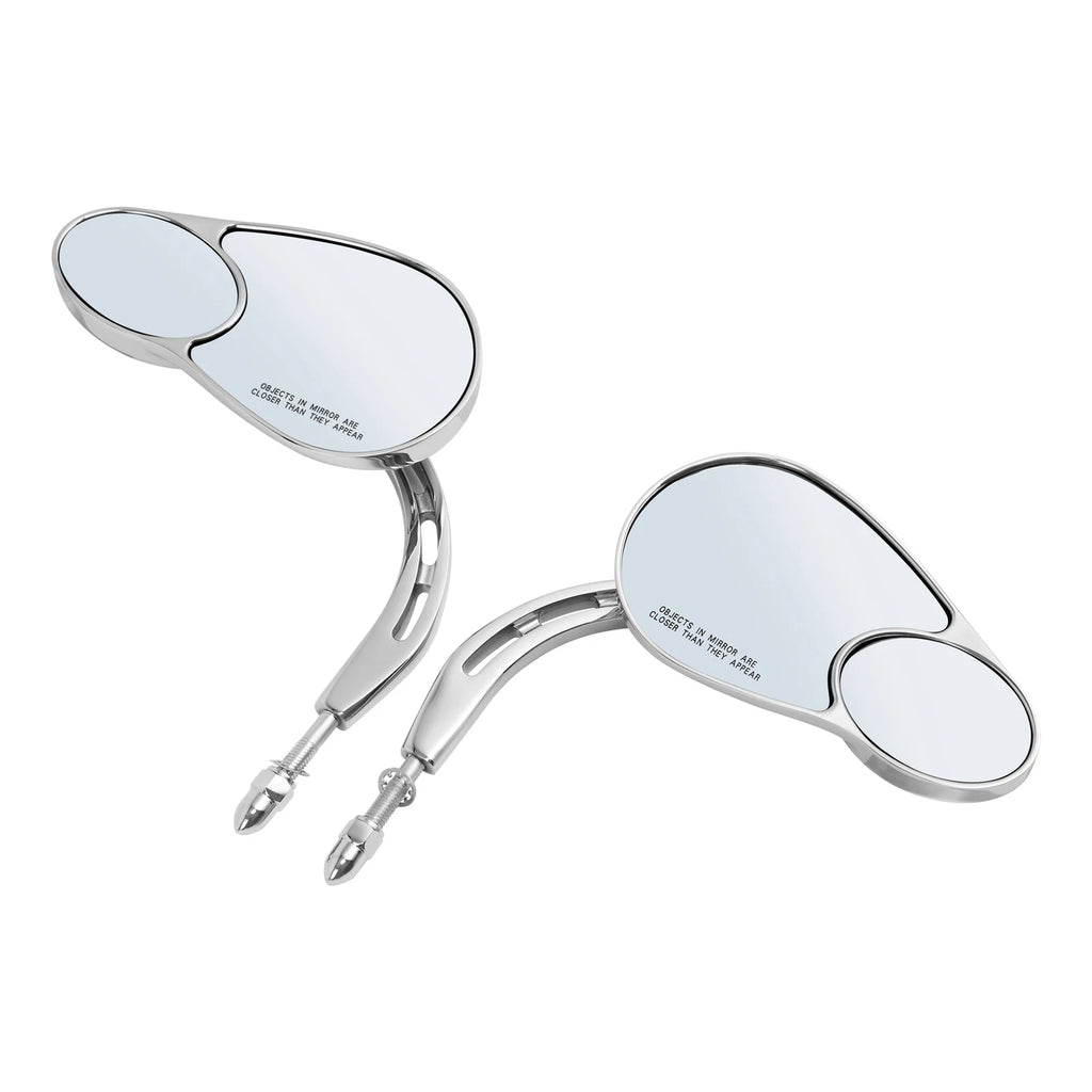 Chrome 8mm Rear View Side Mirrors for Harley Road King (2000–2023)