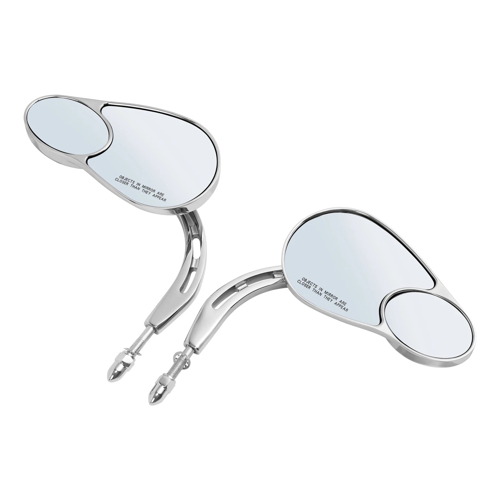 Chrome 8mm Rear View Side Mirrors for Harley Road King (2000–2023)