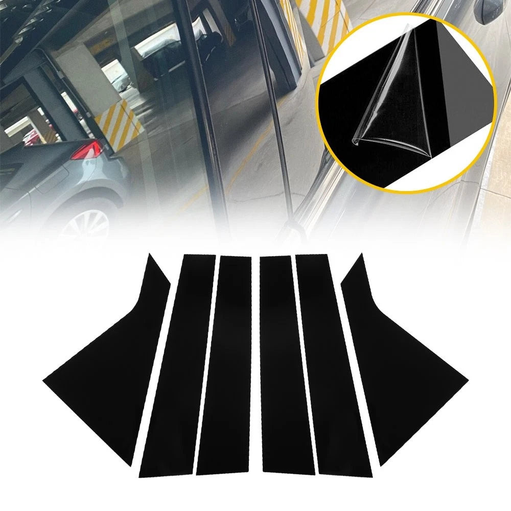 12PCS Set of Black Pillar Post Window Door Trim for Chevrolet Impala (2014–2020)