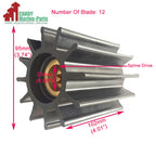 Water Pump Impeller for CEF 500192 Onan 132-0415 Sherwood 29000K G2902-01 G2902X