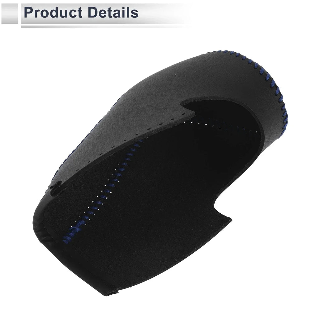 Gear Shift Knob Cover for Honda Civic 2012-2014 Black Carbon Fiber Blue