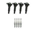 Set of 4 NGK Ignition Coils & Platinum Spark Plugs for Elantra Forte Rondo Soul (L4)
