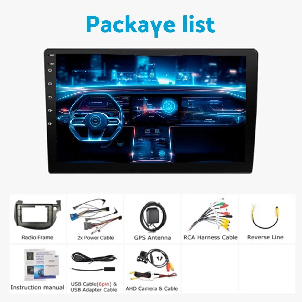Android 14 Car Stereo 2+32GB for Honda Jazz Fit (2007–2013) GPS CarPlay