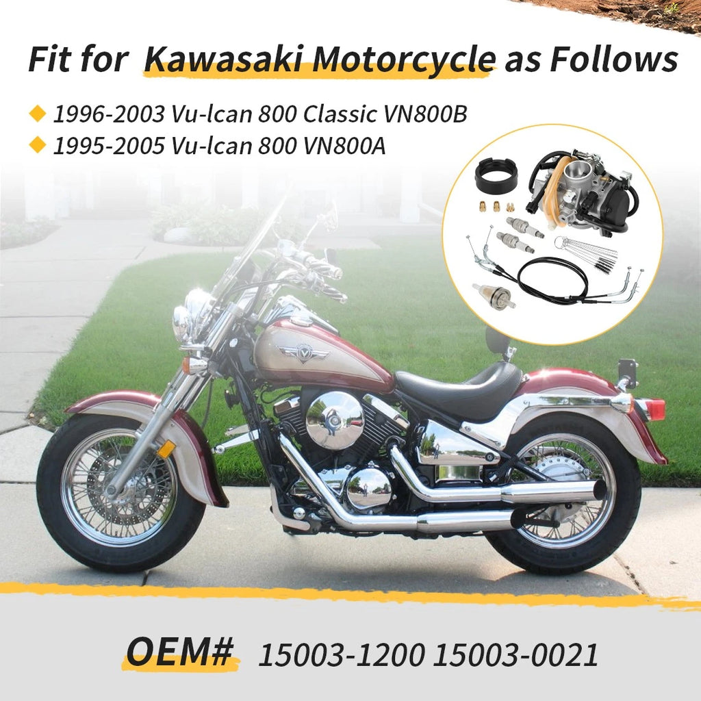 Carburetor with Intake Manifold Cable for Kawasaki Vulcan 800 Classic (1996–2003)