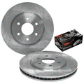 2 Front Disc Brake Rotors + Pads Set Navara D40 Ute 2wd 4x4 2005-12 16" Wheels