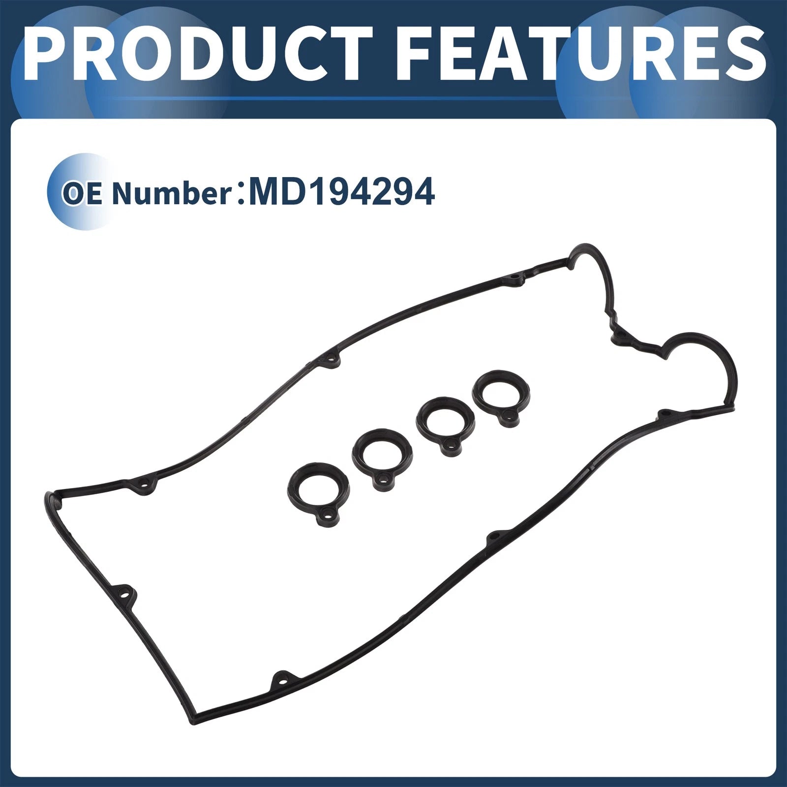 Valve Cover Gasket Set for Mitsubishi Lancer (1992–1993) MD194294