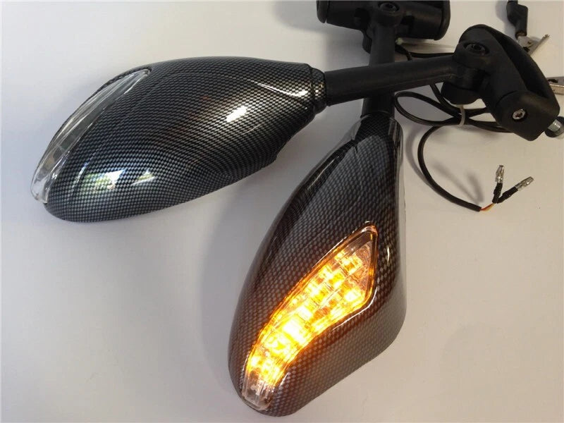Yellow LED Mirror Lights for Suzuki GSXR 600 750 1000 Hayabusa SV650S TL1000R