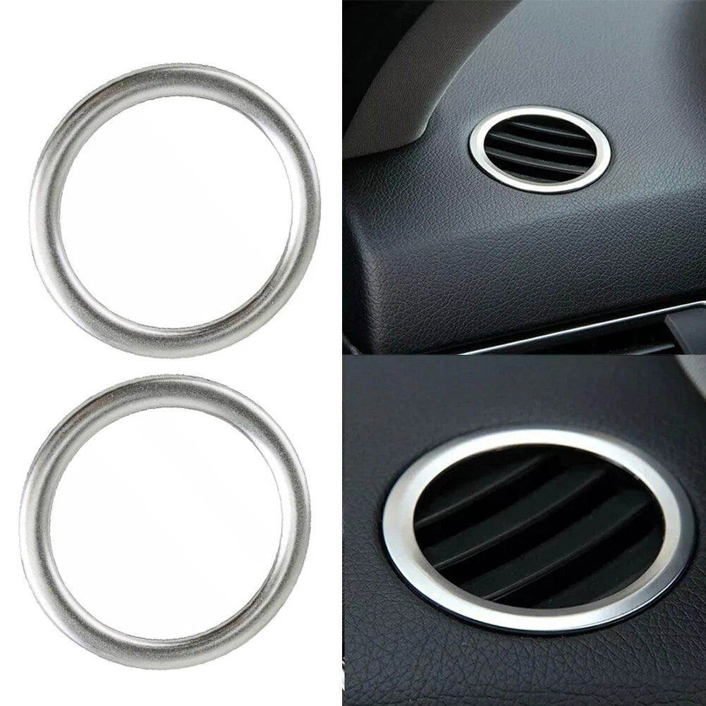 2Pcs Air Vent Outlet Cover Ring Trim for Mercedes Benz GLK ML (2010–2015)