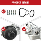 Engine Oil Cooler with Oil Filter Assembly for Chevy Cruze, Aveo, Pontiac G3