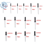 500-Pack Aluminum Rivet Kit (3/32", 1/8", 5/32", 3/16")