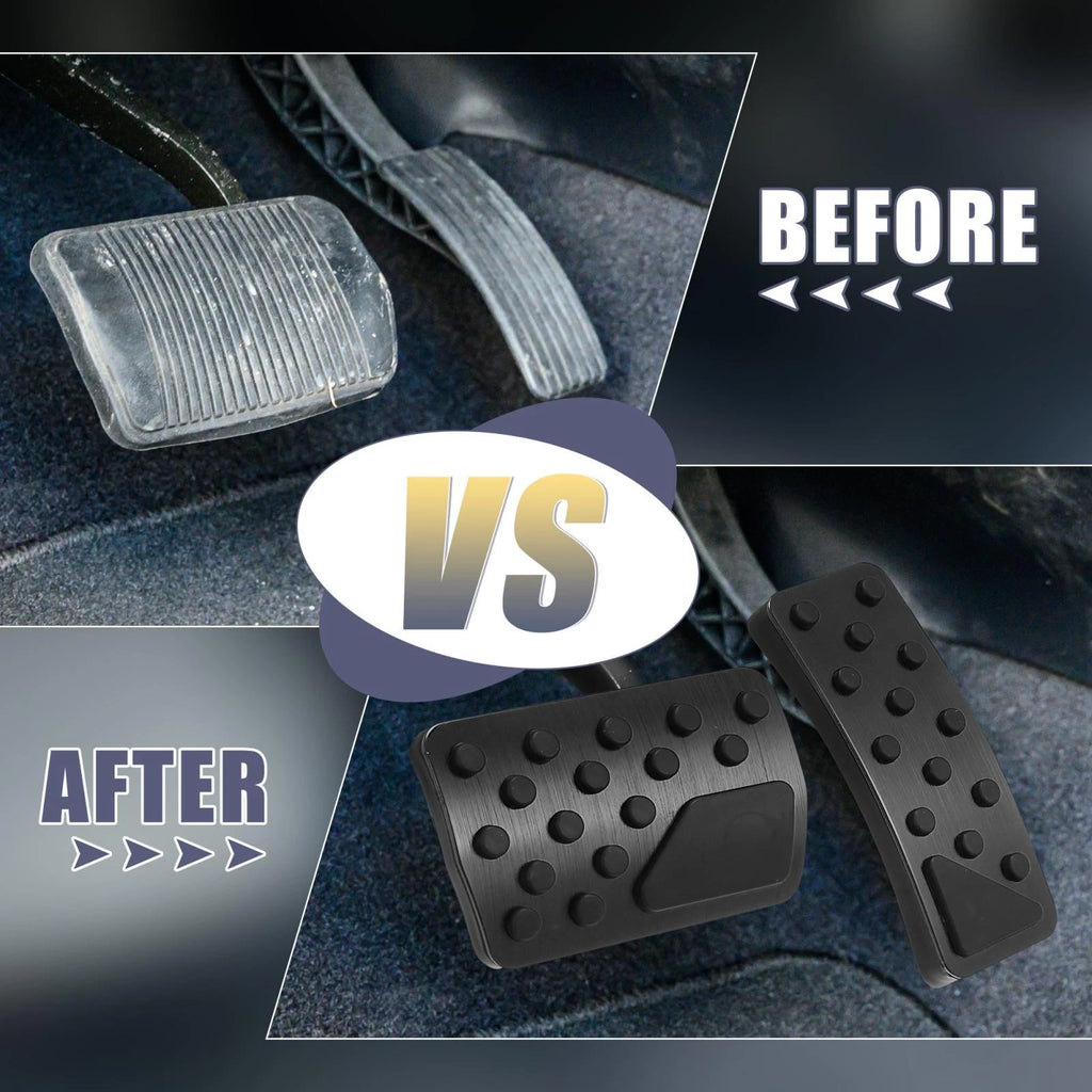 Set of 2 Brake Pedal Pad Gas Accelerator Covers for Jeep (2011–2021) Black