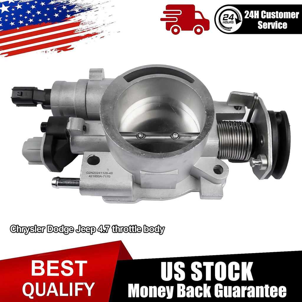 Throttle Body for Dodge Ram 1500, Dakota, Jeep Grand Cherokee (4.7L V8)
