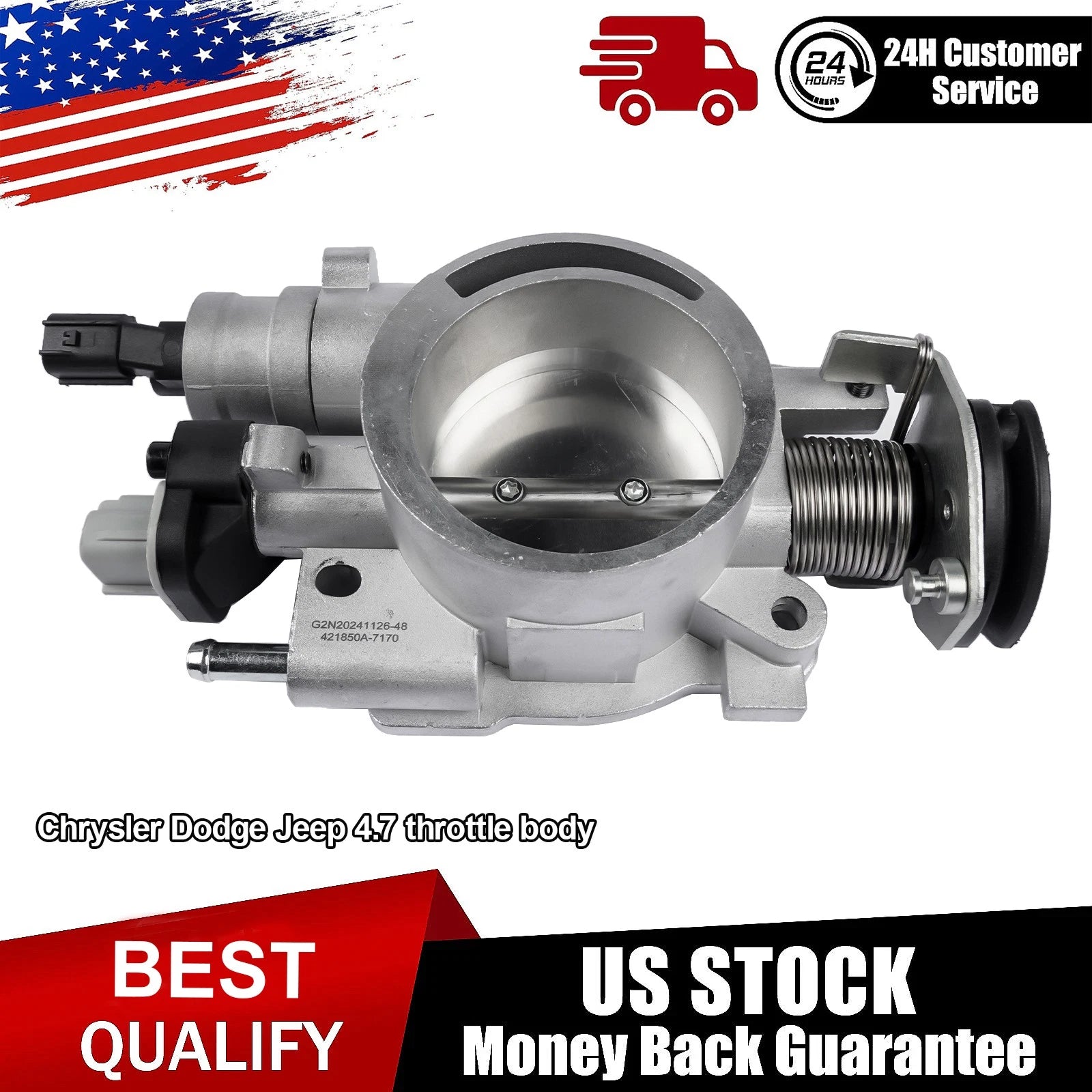 Throttle Body for Dodge Ram 1500, Dakota, Jeep Grand Cherokee (4.7L V8)