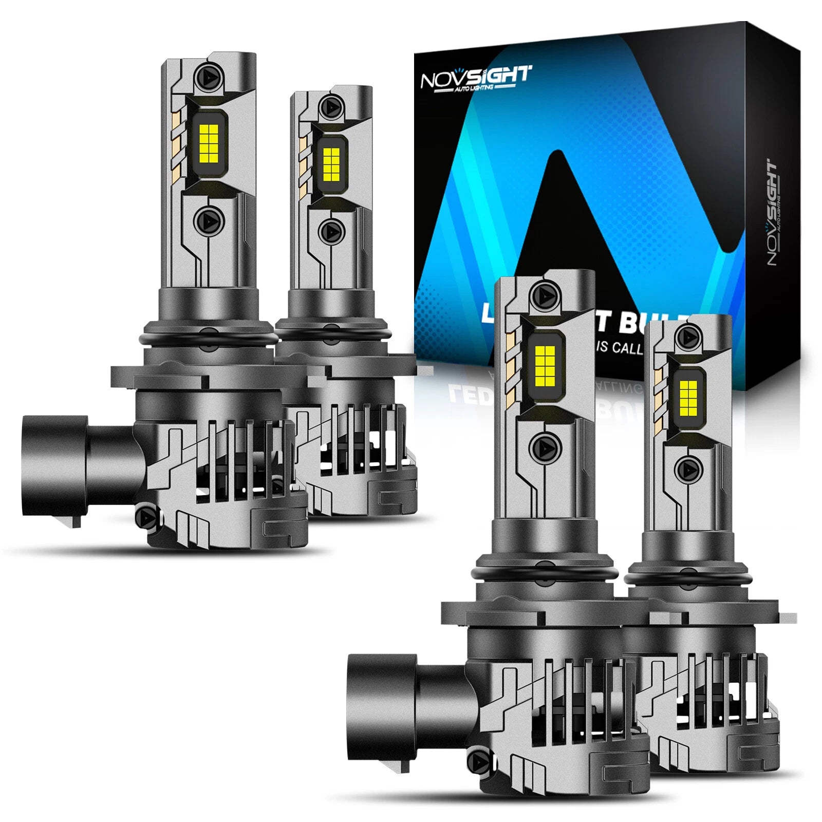 2X NOVSIGHT 9005 HB3/9006 HB4 LED Headlight Bulbs Bright White 6500K
